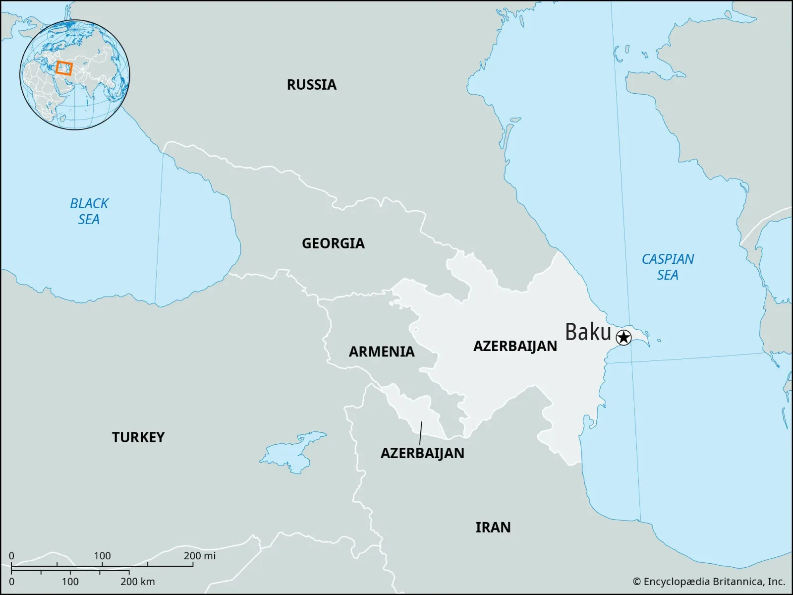 Горное село на Кавказе в Азербайджане