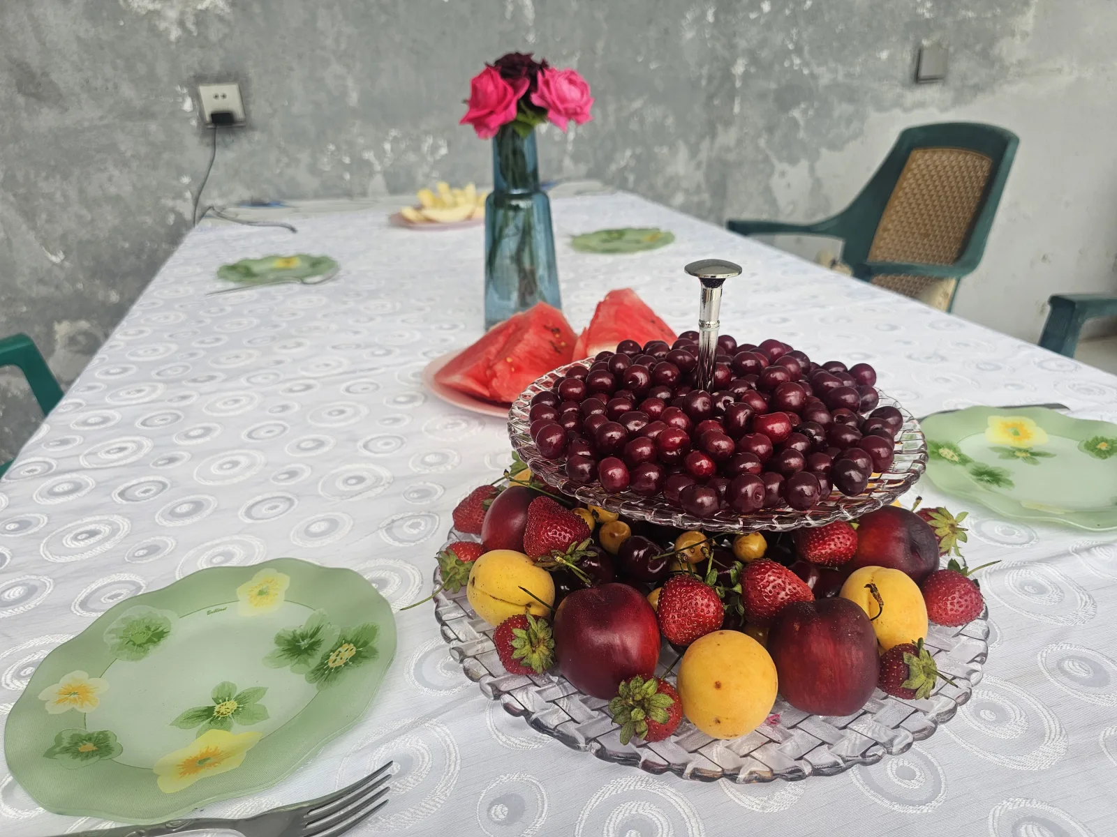 Эко-сад с фруктовыми деревьями и грядками на приморской даче у Каспия рядом с Баку