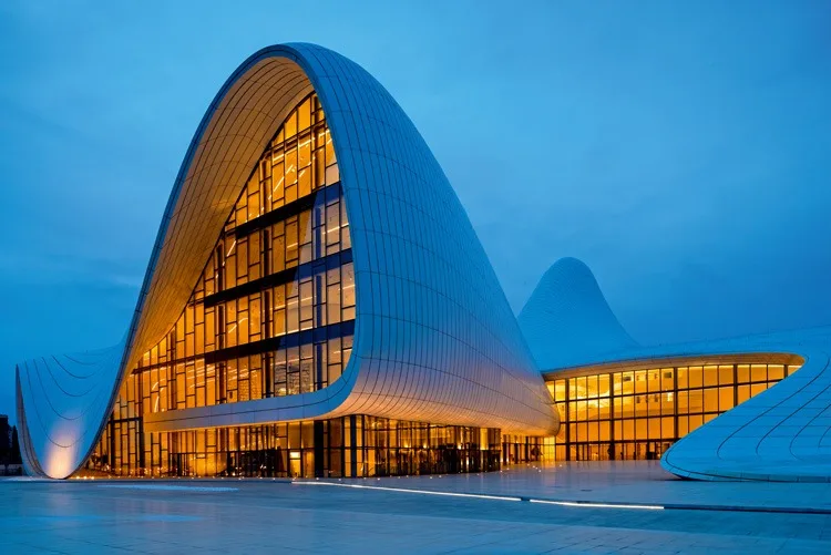 Heydar Aliyev Center in Baku — Zaha Hadid's flowing white landmark visited on this tour