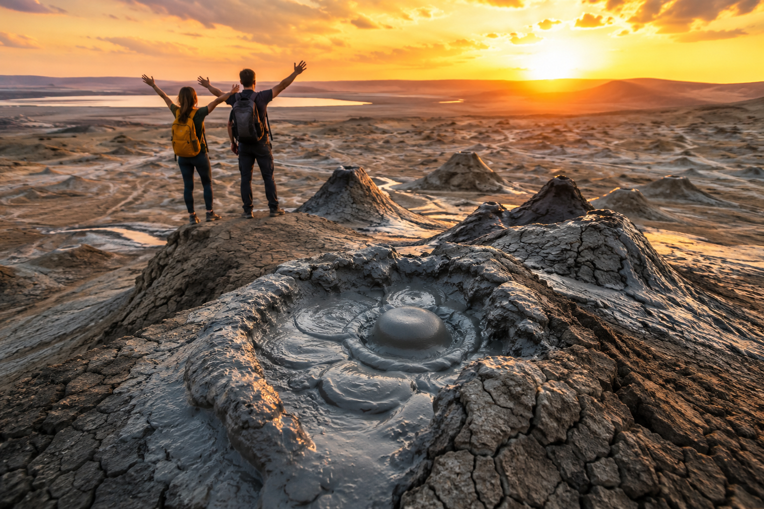 Toraghay Mud Volcano Hiking Tour | Adventure in Baku