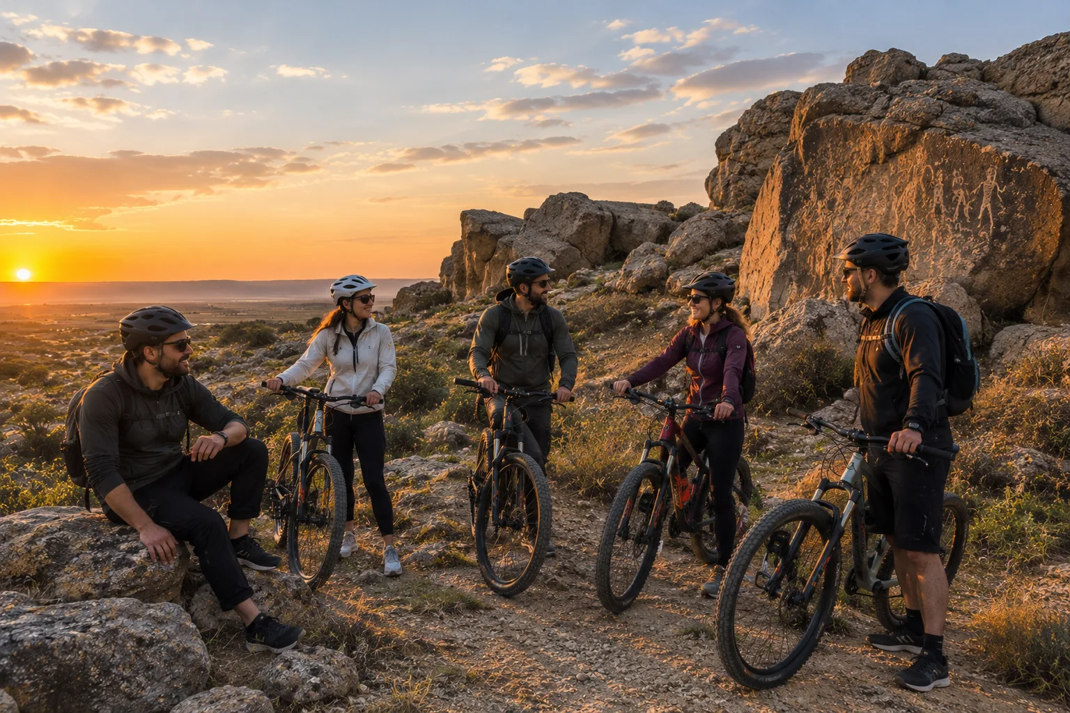 Gobustan Bike Tour from Baku: Petroglyphs & Mud Volcanoes