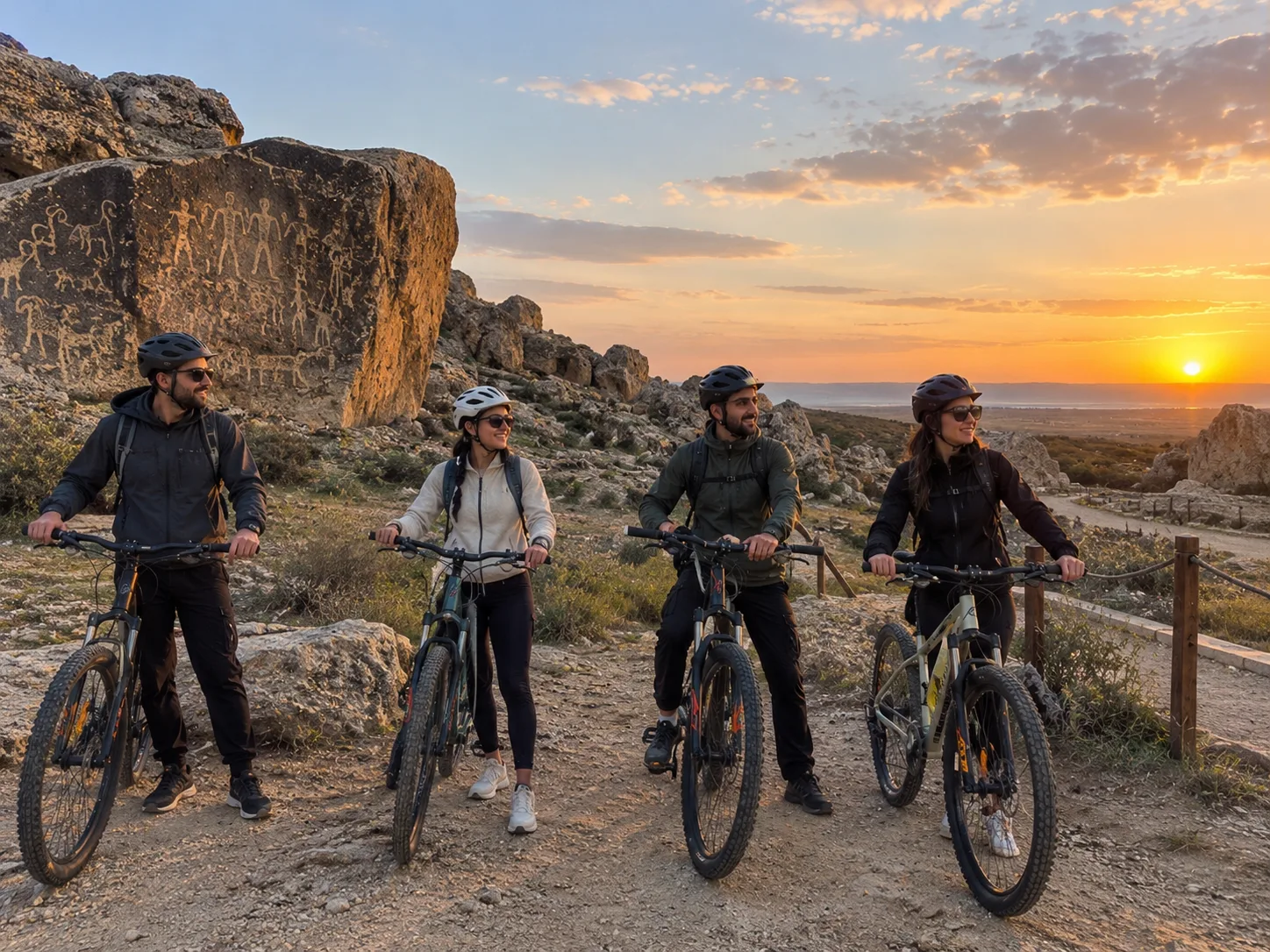 Gobustan Bike Tour from Baku: Petroglyphs & Mud Volcanoes