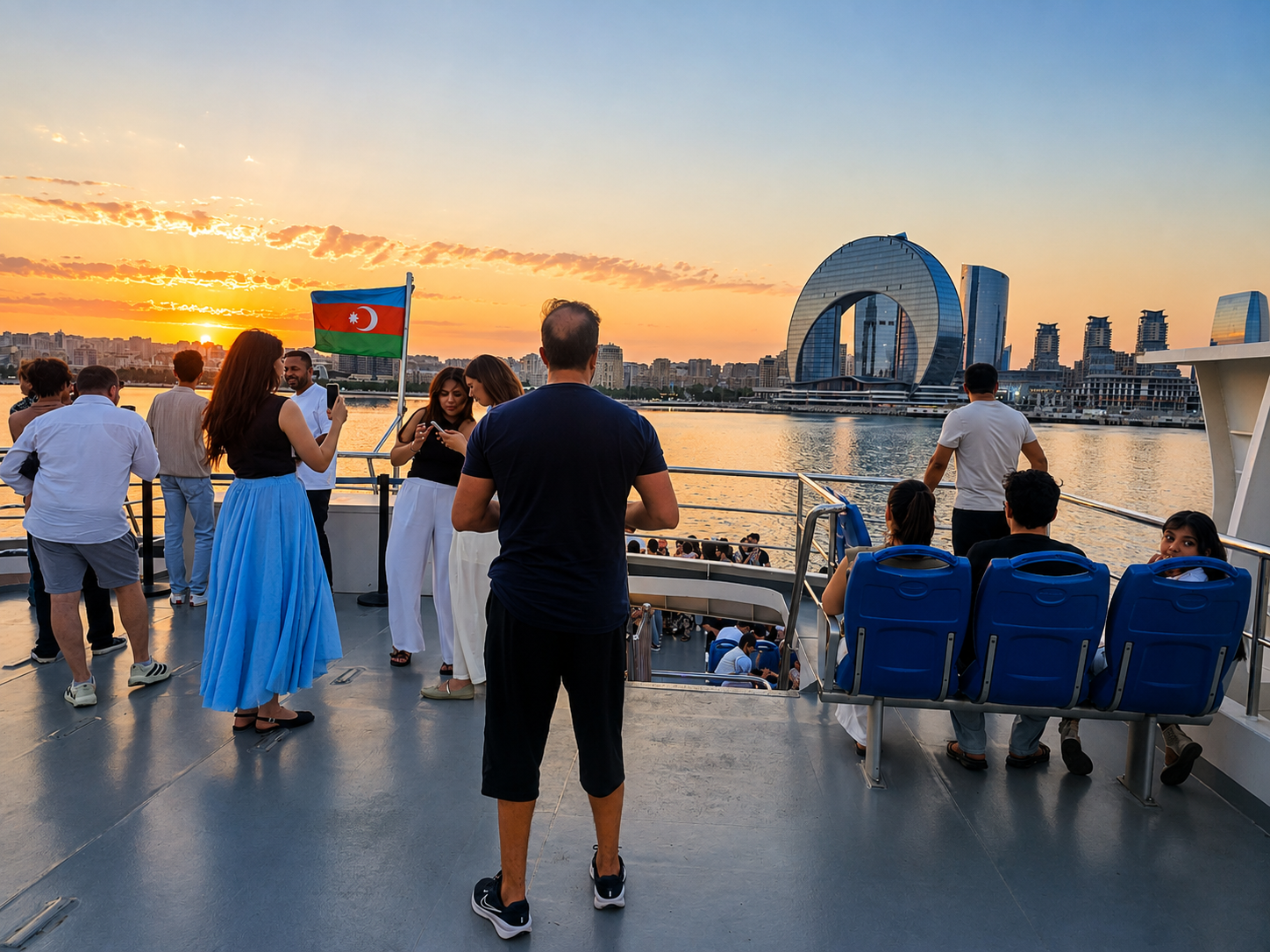 رحلة بحرية في باكو: جولة بحر قزوين عند الغروب — photo 3